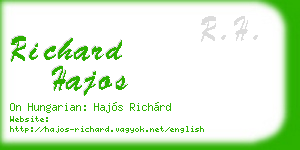 richard hajos business card