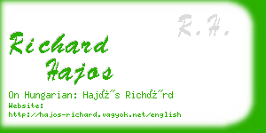 richard hajos business card